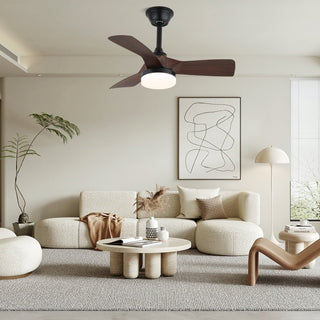 Orlen Ventilateur de Plafond avec Éclairage en Bois Minimaliste