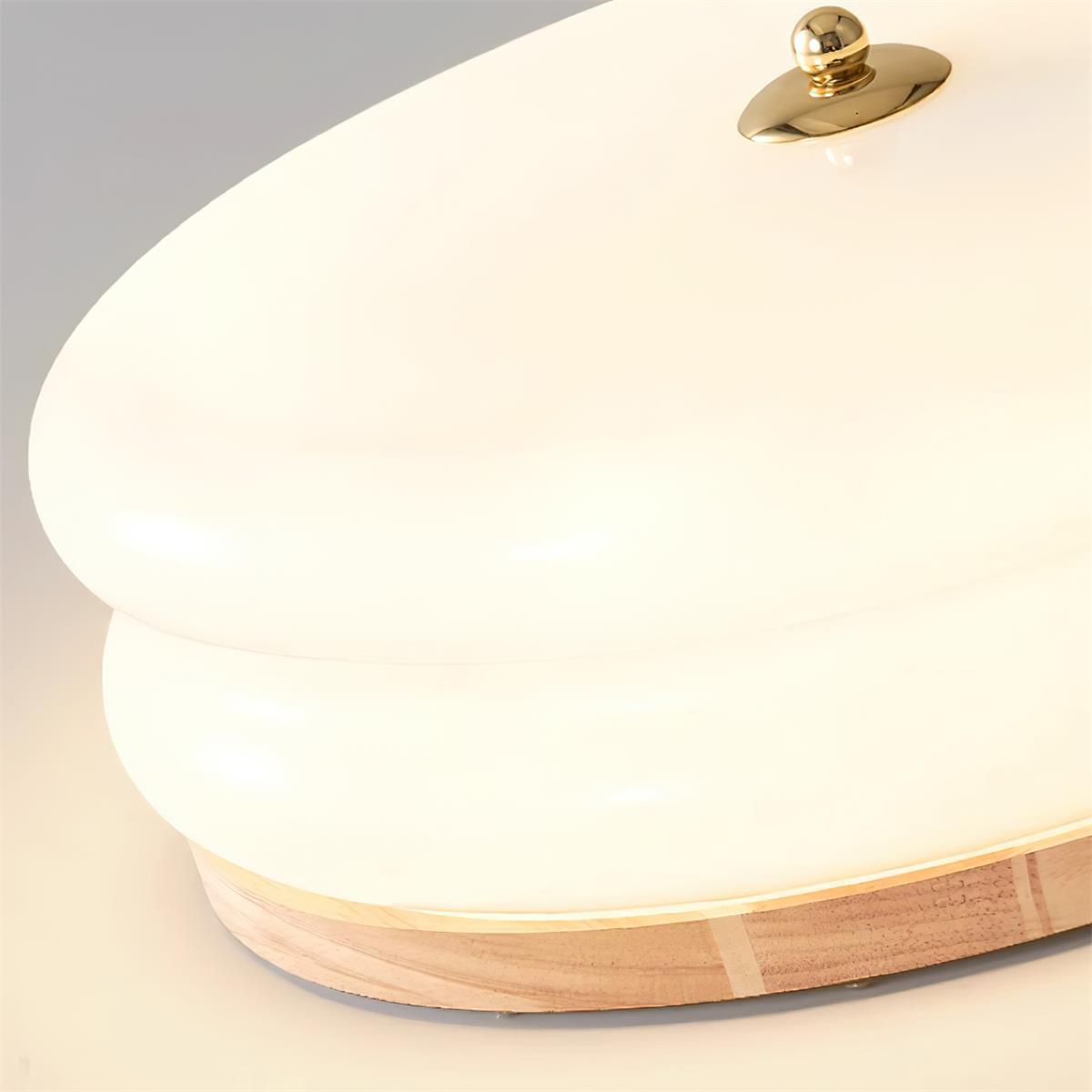 Cora Ceiling Light Double-Layer Glass Disc Walnut Minimalist-Neutral Decor