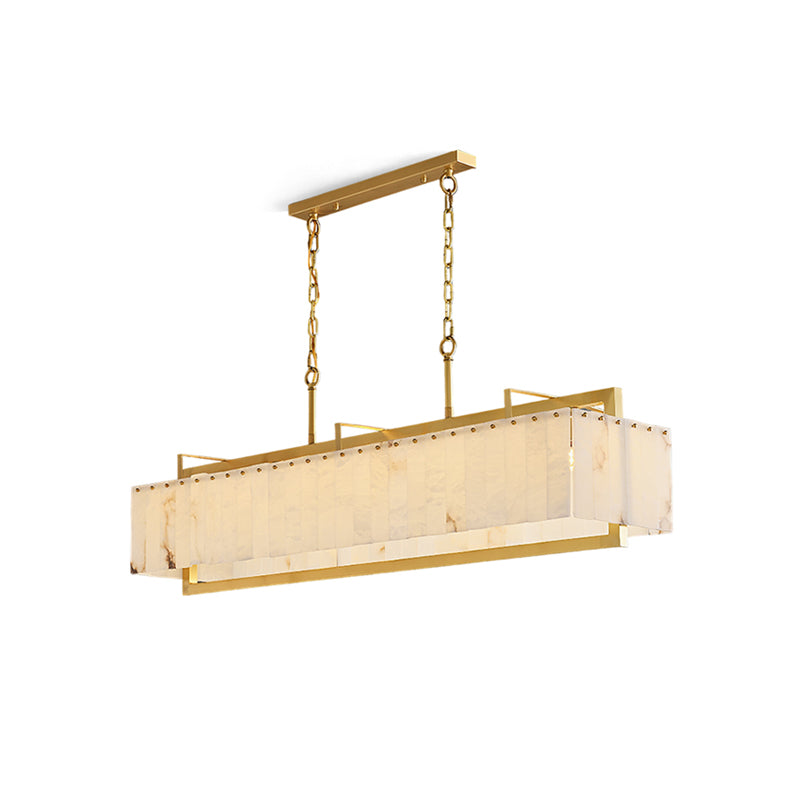 Ruben Chandelier Alabaster Rectangular Luxe-Neutral Decor