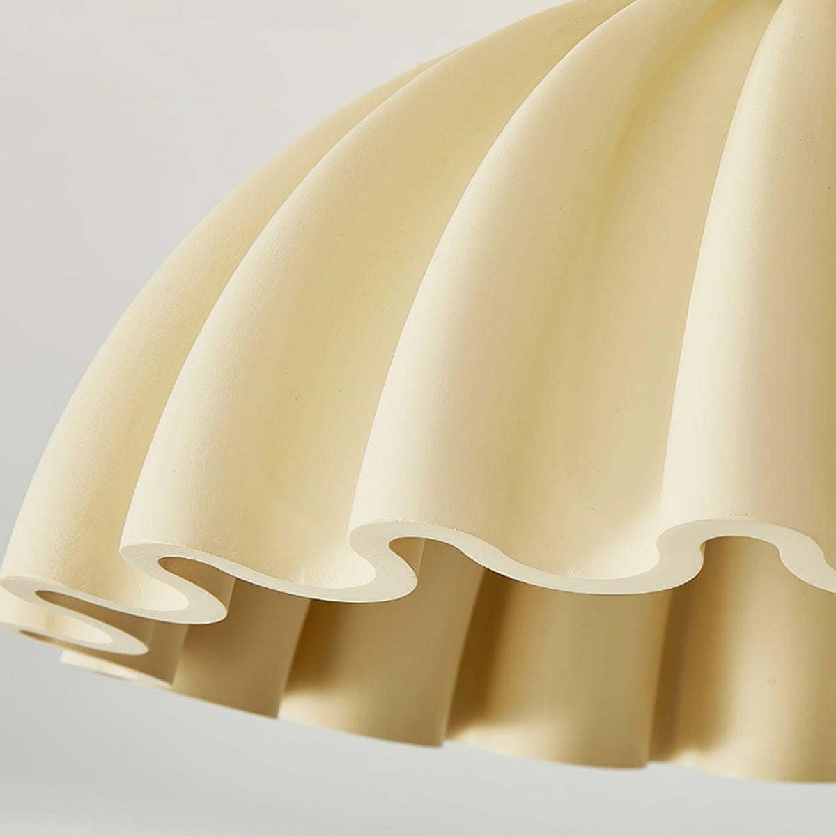 Ceiling Light HDPE Ruffle Canopy Metal Body Modern Minimalist-Neutral Decor