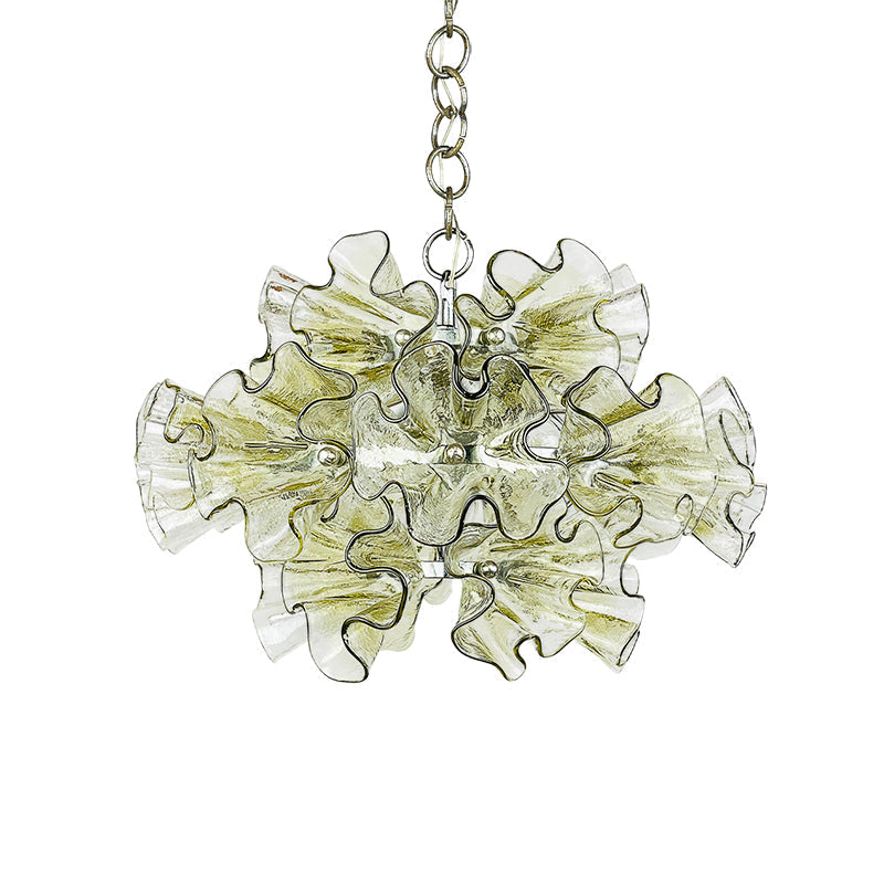 The smaller Dia 45cm version of the Ruffled Petal Chandelier.