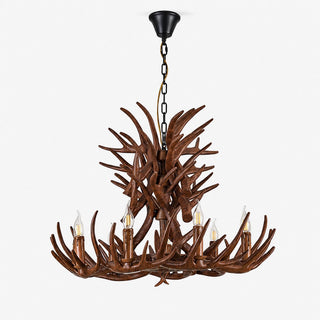 Rustic Antler Lodge Chandelier-Neutral Decor