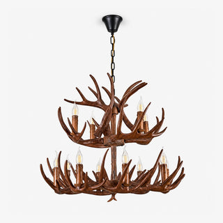 Rustic Antler Lodge Chandelier-Neutral Decor