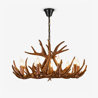 Rustic Antler Lodge Chandelier-Neutral Decor