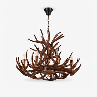 Rustic Antler Lodge Chandelier-Neutral Decor