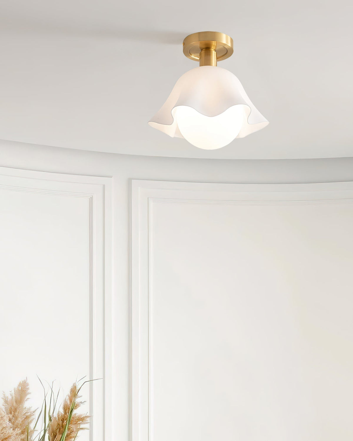 Petalia Semi-Flush Mount Ceiling Light-Neutral Decor