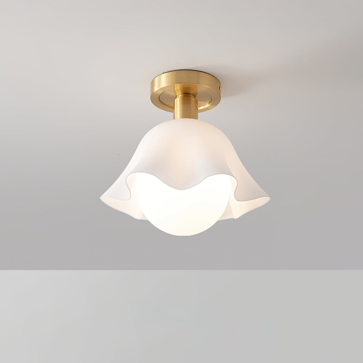 Petalia Semi-Flush Mount Ceiling Light-Neutral Decor