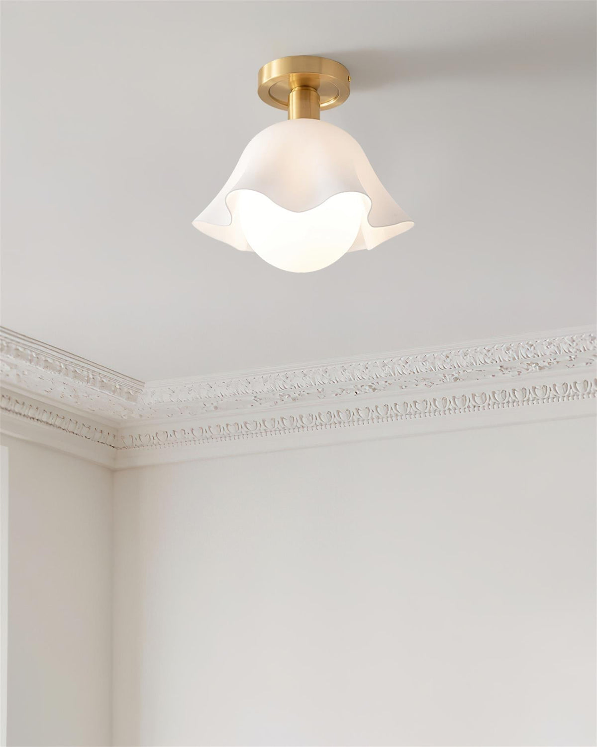 Petalia Semi-Flush Mount Ceiling Light-Neutral Decor