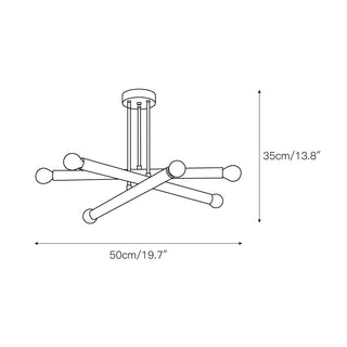 Erliren Lustre Métallique Moderne Minimaliste