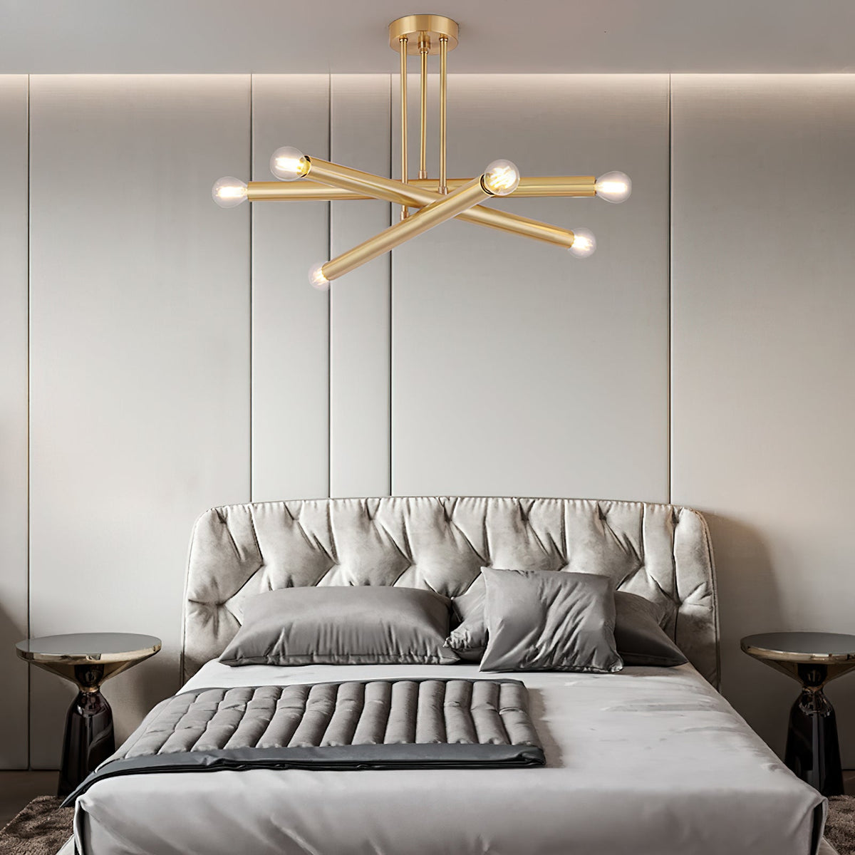 Erliren Lustre Métallique Moderne Minimaliste