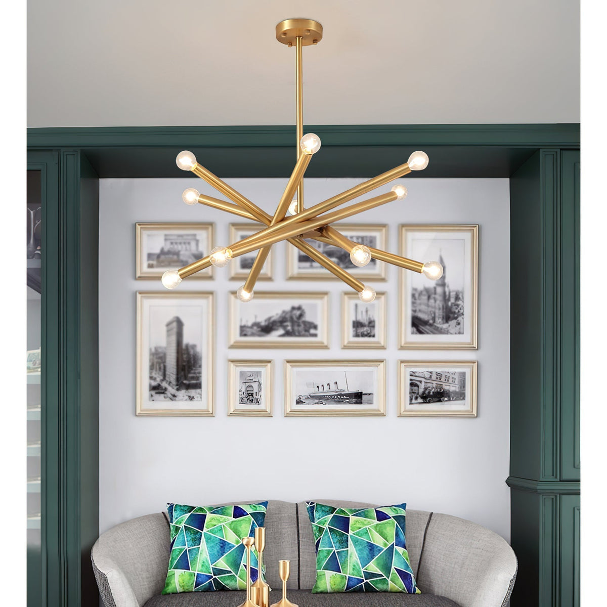 Erliren Lustre Métallique Moderne Minimaliste