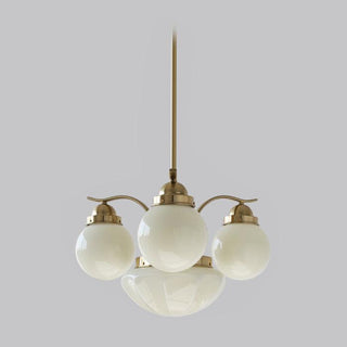 Lustra Lustre Rétro Chic Globe en Verre Blanc