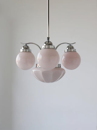 Lustra Lustre Rétro Chic Globe en Verre Blanc