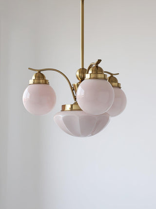 Lustra Lustre Rétro Chic Globe en Verre Blanc
