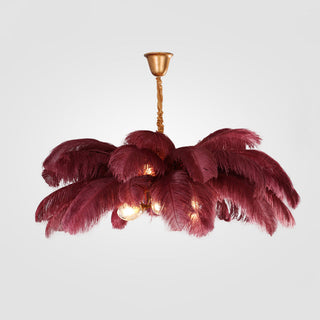 O'Moore Suspension Fleur Moderne, Cuivre/Plume, 8 Couleur, Salon
