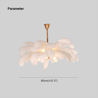 O'Moore Suspension Fleur Moderne, Cuivre/Plume, 8 Couleur, Salon