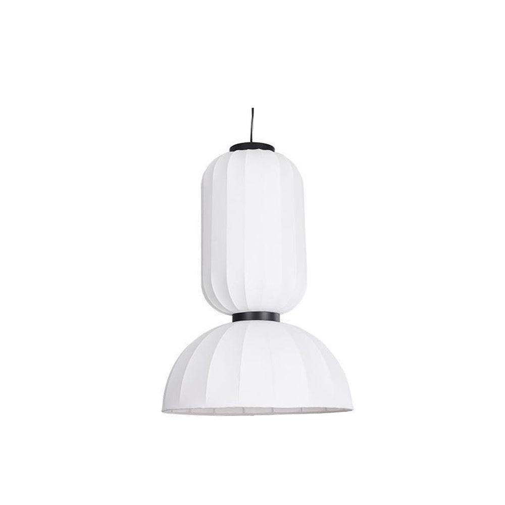 Ritta Suspension Vintage, Métal/Soie, Noir/Blanc, Chambre à Coucher