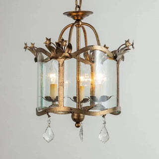 Silva Vintage Forme De Cage Suspension Métal/Verre Salle À Manger