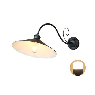 Silva Applique Murale Extérieure Cône Moderne, Métal, Noir/Argent Ancien, Extérieur