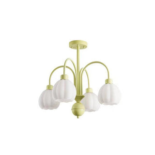 Arisha Suspension Multi Morandi, Métal/Verre, Blanc/Jaune, Couloir/Salon