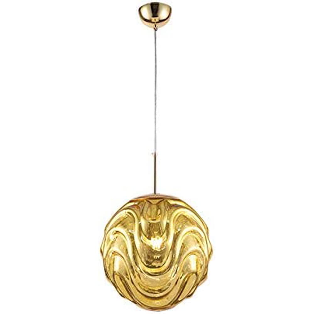 Valentina Moderne Sphère Suspension Verre Or/Noir Salle à manger