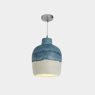 Avi Suspension Pot Retro, Résine/Acrylique, Gris/Blanc, Salon
