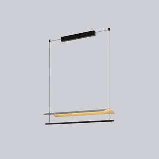Ray Suspension Linéaire Inhabituel, Métal/Acrylique, Noir, Salon/Restaurant