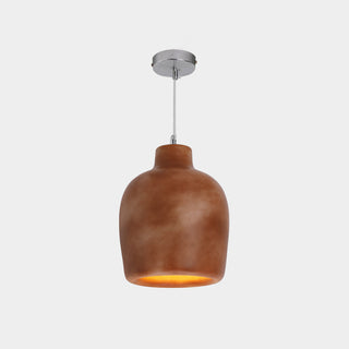 Avi Suspension Pot Retro, Résine/Acrylique, Gris/Blanc, Salon
