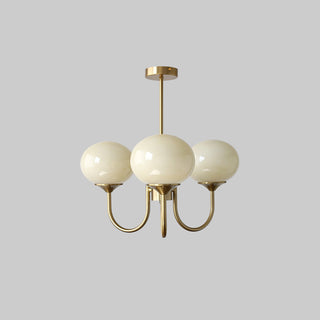 Valentina Lustre Boule Classique, Métal/Verre, Blanc/Rose/Beige, Bureau/Salon