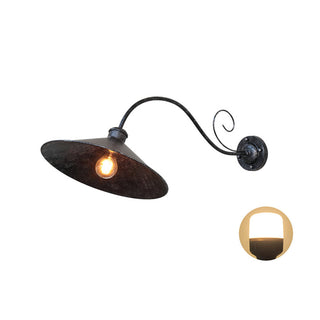 Silva Applique Murale Extérieure Cône Moderne, Métal, Noir/Argent Ancien, Extérieur