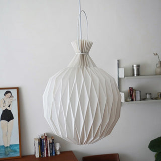 Ritta Suspension Globe Moderne, Metal/Papier, Blanc, Salon