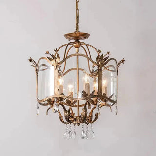 Silva Vintage Forme De Cage Suspension Métal/Verre Salle À Manger
