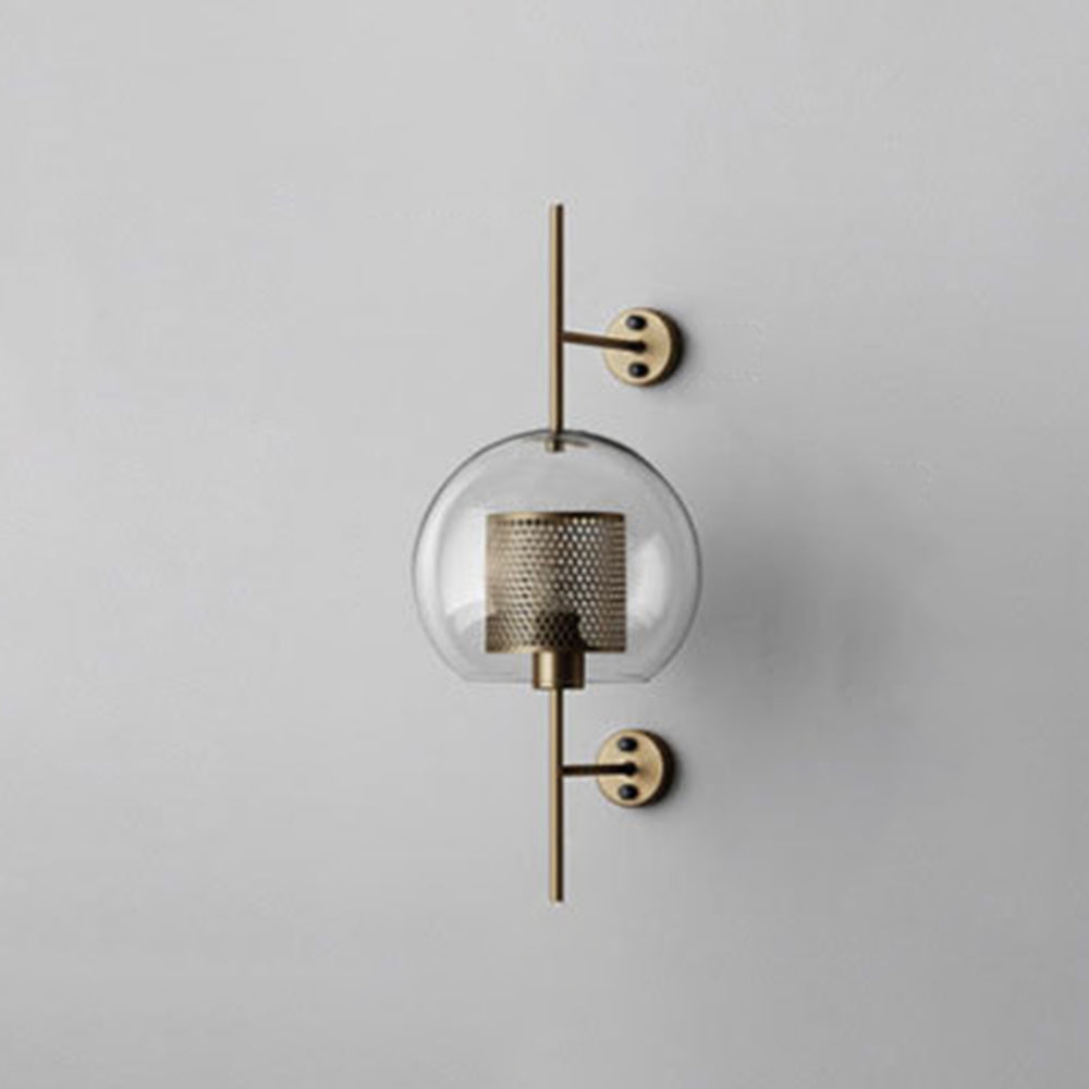 Borin Applique Murale Globe Vintage Cuivre/Argent. Salle de Bain-Cielum