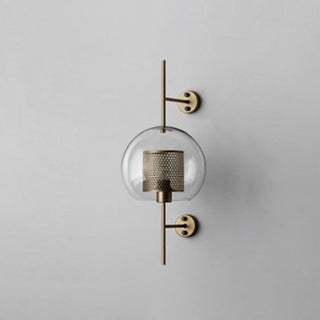 Kiri Applique Murale Globe Vintage  Cuivre/Argent. Salle de Bain