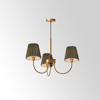 Silva Lustre Vintage, Métal/Tissu, Blanc/Vert, Salle à Manger/Salle à Séjour