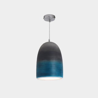 Arisha Suspension Pot Naturelle, Résine/Acrylique, Bleu/Noir/Gris, Chambre