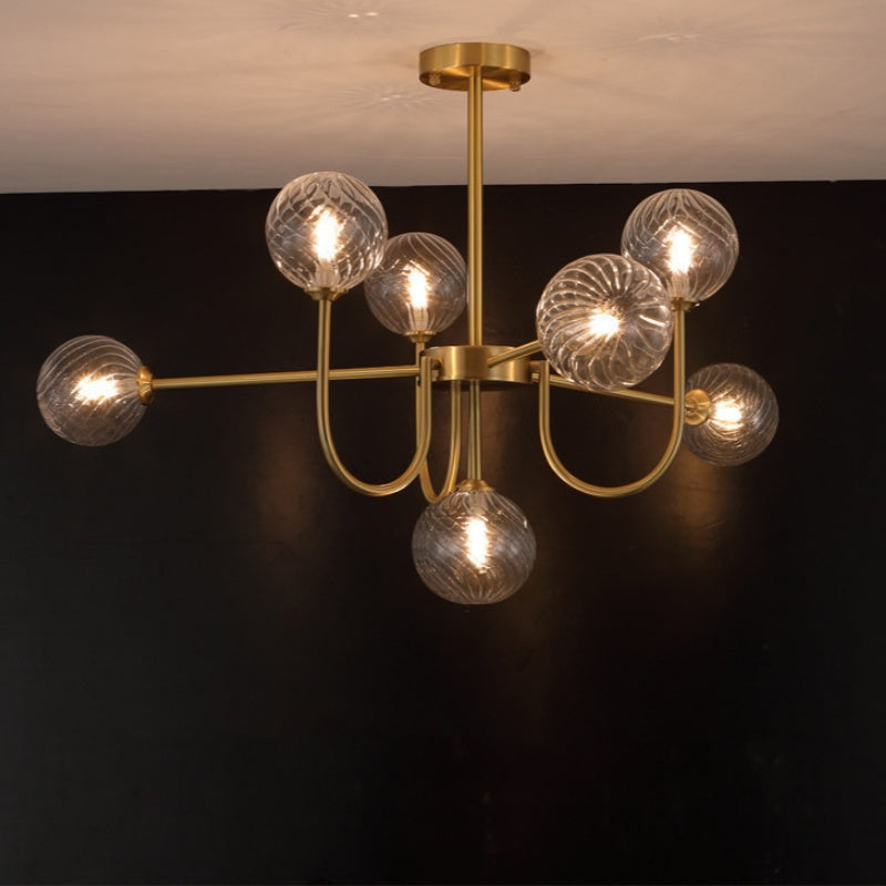 Valentina Moderne LED Lustre Or Verre Salle À Manger/Salon/Chambre À Coucher