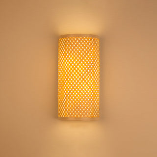 Muto LED Applique Murale Rotin Bambou Naturelle, Rotin/Acrylique, Chambre à Coucher