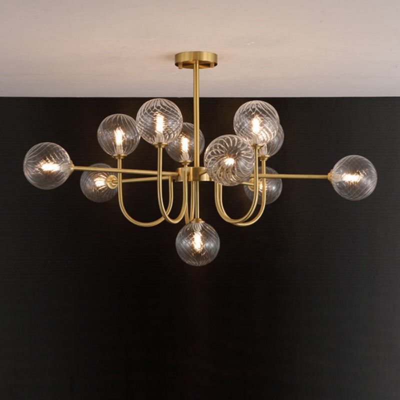 Valentina Moderne LED Lustre Or Verre Salle À Manger/Salon/Chambre À Coucher