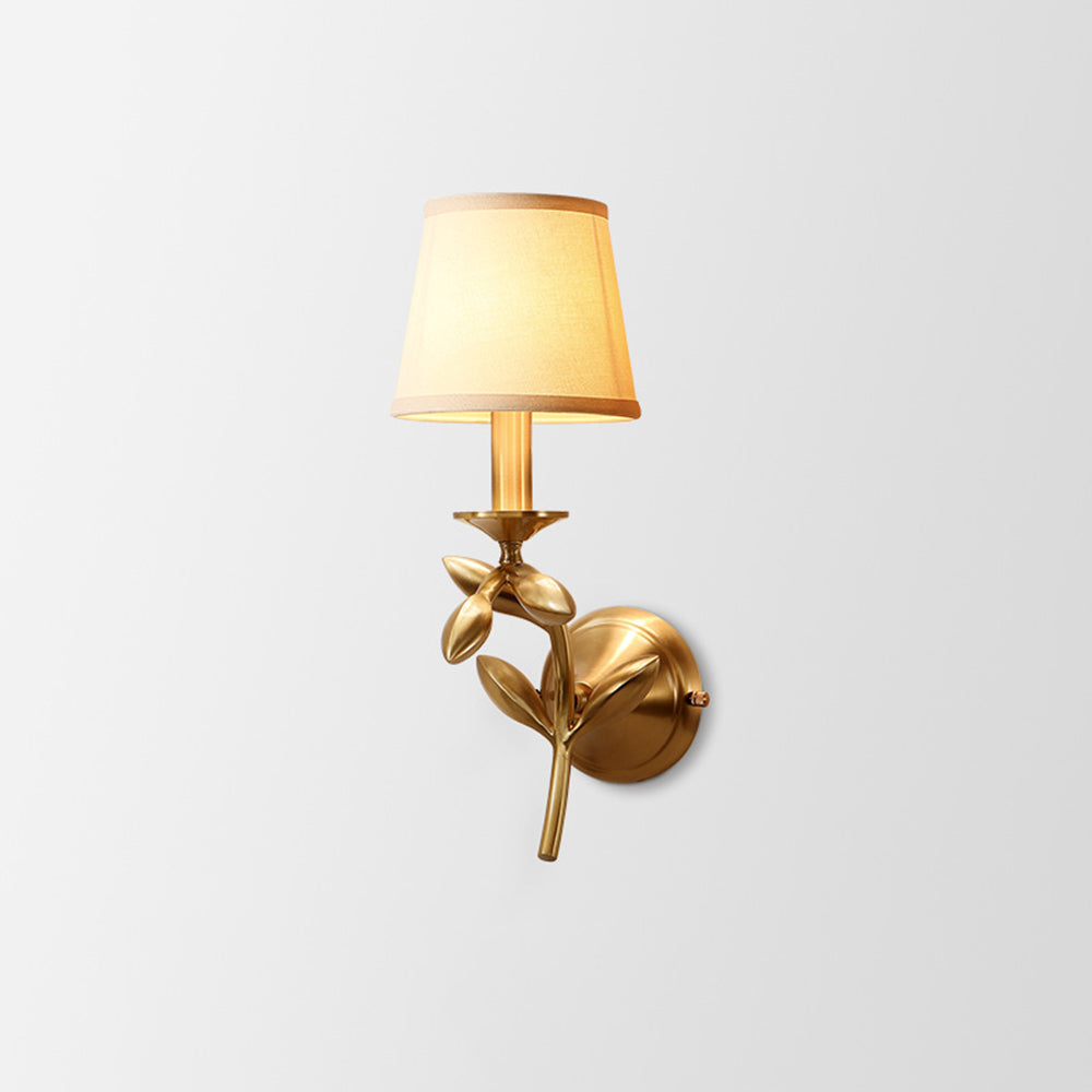Silva Applique Murale Landerne Vintage, 5 Style, Métal/Tissu, Or, Chambre