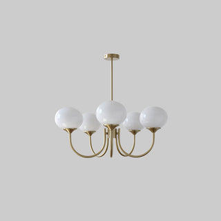 Valentina Lustre Boule Classique, Métal/Verre, Blanc/Rose/Beige, Bureau/Salon