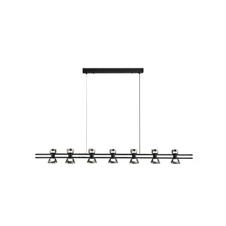 Arisha Suspension Linéaire Simple, Cuivre/Verre, Noir/Or, Salle de Bain/Chambre