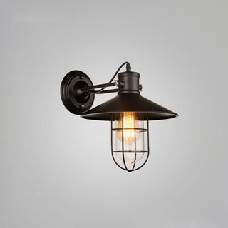 Silva Applique Murale Landerne Vintage, 3 Style, Métal/Verre, Noir, Cour
