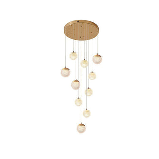 Arisha Luminaires Suspensions Multi/Bulle Moderne Métal/Acrylique Doré Chambre à Coucher