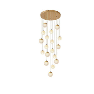 Arisha Luminaires Suspensions Multi/Bulle Moderne Métal/Acrylique Doré Chambre à Coucher