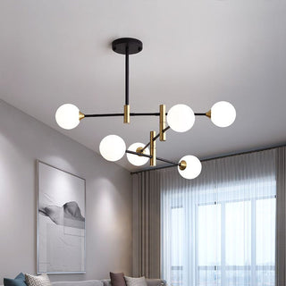 Valentina Design Italien Luminaires Suspensions Globe Moderne Métal/Verre Blanc Laiteux/Clair Chambre/Salon
