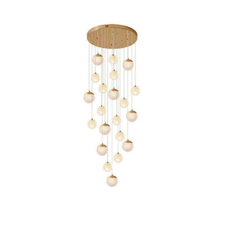 Arisha Luminaires Suspensions Multi/Bulle Moderne Métal/Acrylique Doré Chambre à Coucher