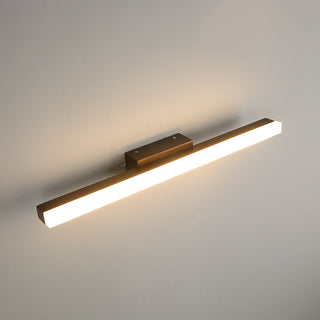 Kevenel Applique Murale Miroir Linéaire Minimaliste. Bois. Noyer. Salon-Luire