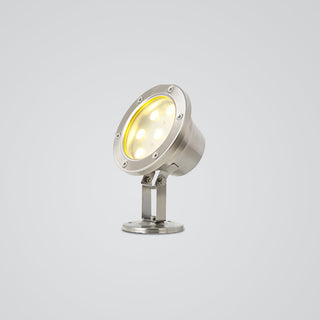 Ray Spot de Bassin Cylindre Moderne, Métal/Verre, Argent, Jardin
