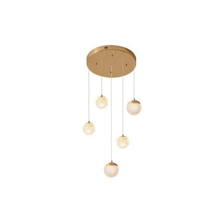 Arisha Luminaires Suspensions Multi/Bulle Moderne Métal/Acrylique Doré Chambre à Coucher